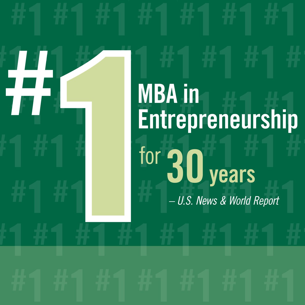 Babson has been named the No. 1 MBA for entrepreneurship by @USNews for the 30th consecutive year. This prestigious recognition honors our successes and underscores our collective commitment to leadership and innovation in entrepreneurship education. bab.sn/kzsn28