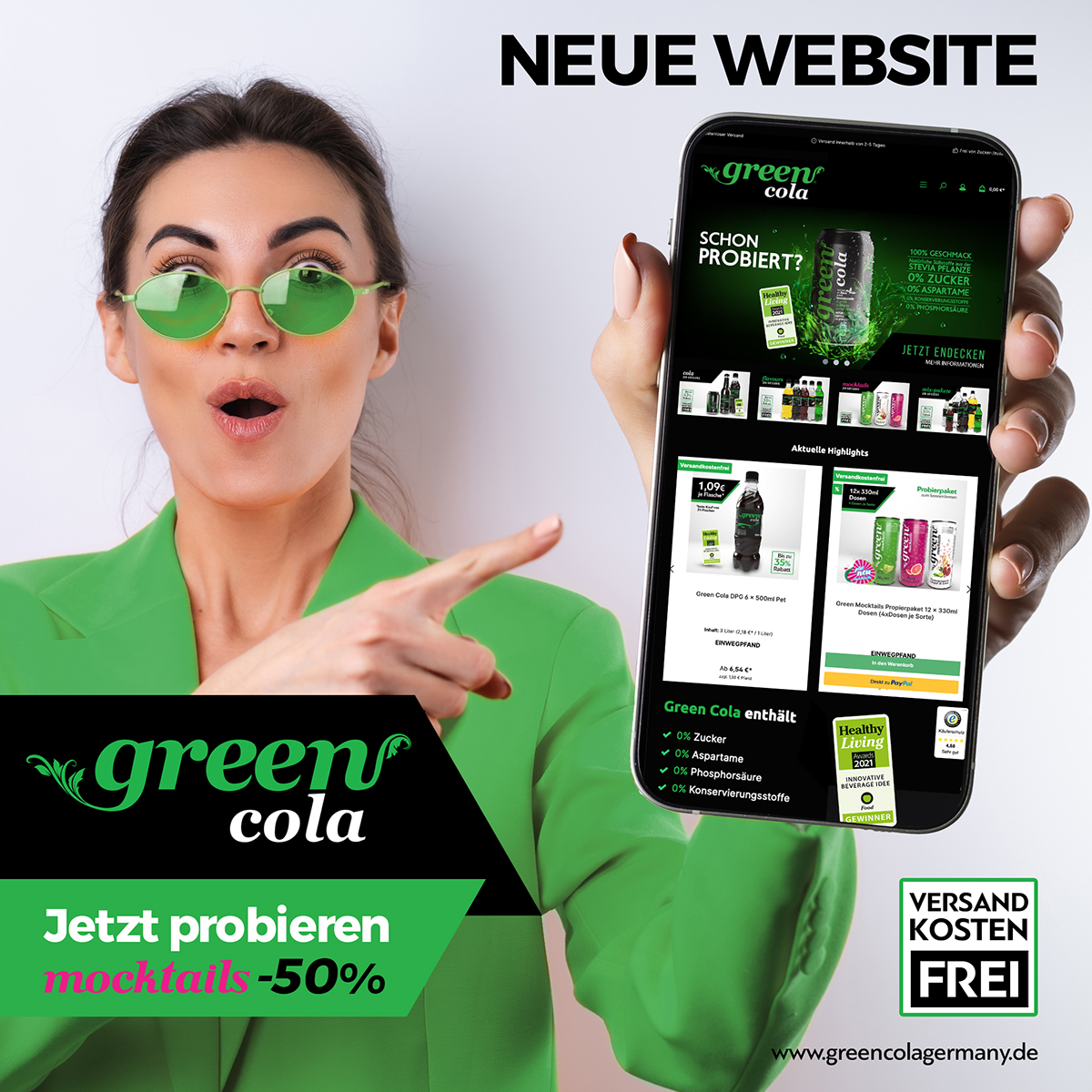 GreenColaDE's tweet photo. 🌞🥤 Montags-Reminder: Besucht unseren Onlineshop und bestellt eure  Green Cola für die Woche direkt nach Hause! 💚📦 Entdeckt unsere gesamte  Produktpalette und startet erfrischt in die neue Woche! 🚀😋 https://t.co/s9mPSzuI1l #GreenColaGermany #MontagsBestellung #Onlineshop https://t.co/RZ2gzNqCqb