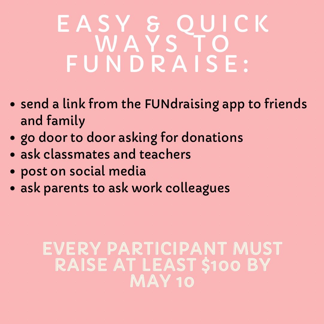 first bank day tomorrow! come turn in your fundraised money, captains’ folder forms, and ask questions!