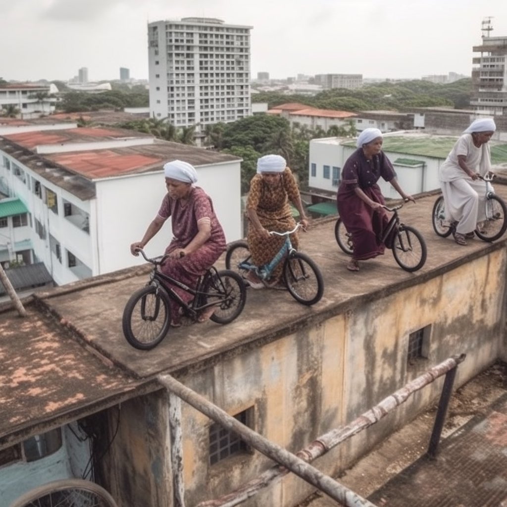 dxmid's tweet photo. 🤸‍♀️🌴 Watch out world, #SriLankanAunties are on the move! Defying gravity and stereotypes, these fearless ladies conquer #Parkour with style &amp; grace. Age is just a number when you've got the spirit of a warrior!💪🇱🇰 #AuntyPower #AgelessAdventures #SriLankaParkourParty #dxmid 🌟🎉 https://t.co/e28de0nGSE