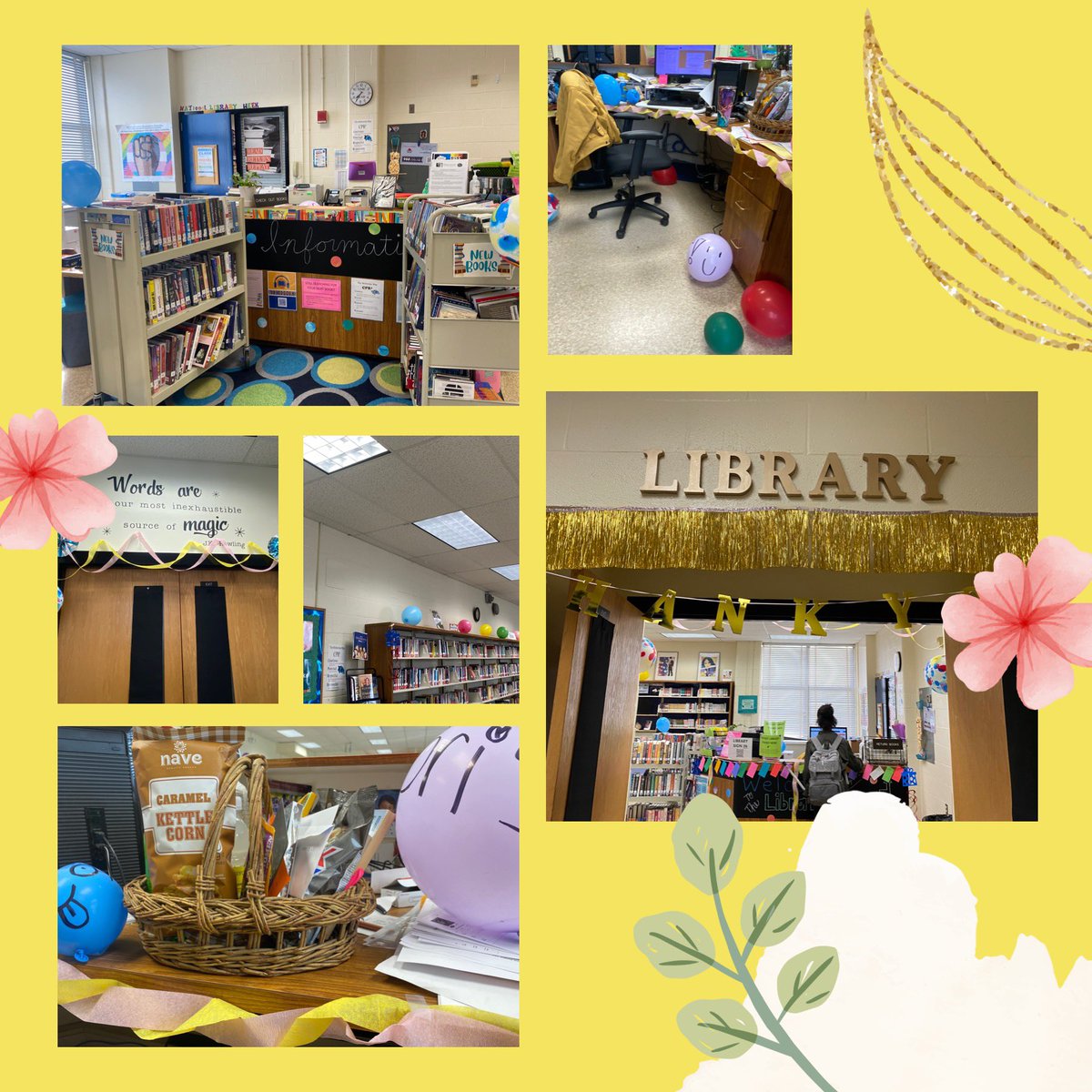 Westerntechlib's tweet photo. Happy National Library Week!  Thank you, thank you, thank you to our wonderful students and faculty for the surprise this morning, and as always, thank you for supporting our school library! https://t.co/7avBTecpqq