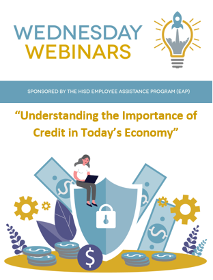 HISDBenefits's tweet photo. April is Financial Literacy month. Please join us at noon on Wednesday, April 26th for “Understanding the Importance of Credit in Today’s Economy”. You will learn steps to improve your credit score and the costs associated with poor credit. Register at:
https://t.co/dv76hOwA7D https://t.co/FjEY4qGFfB