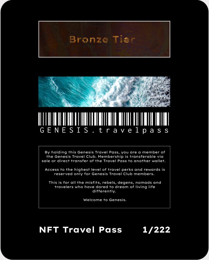 josh55j5's tweet image. 650,000 hotels. 

1 Genesis Travel Pass. 

01.05.23 

It’s time we held up our end of the deal. 

Travel is better with Web3.