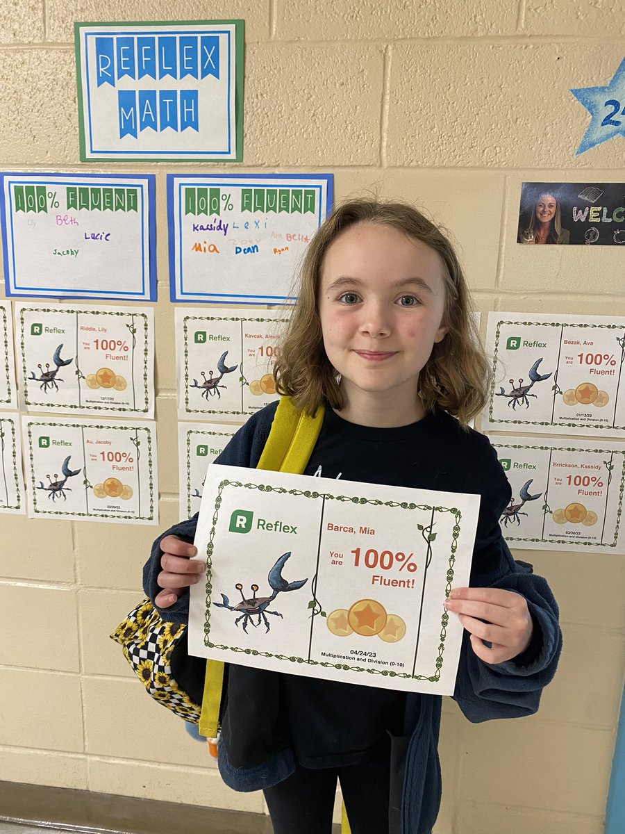 Congratulations to Mia for reaching 100% fact fluency!!! 💯 <a href="/ExploreLearning/">ExploreLearning</a> <a href="/HTShuskies/">Harmony Township School</a>