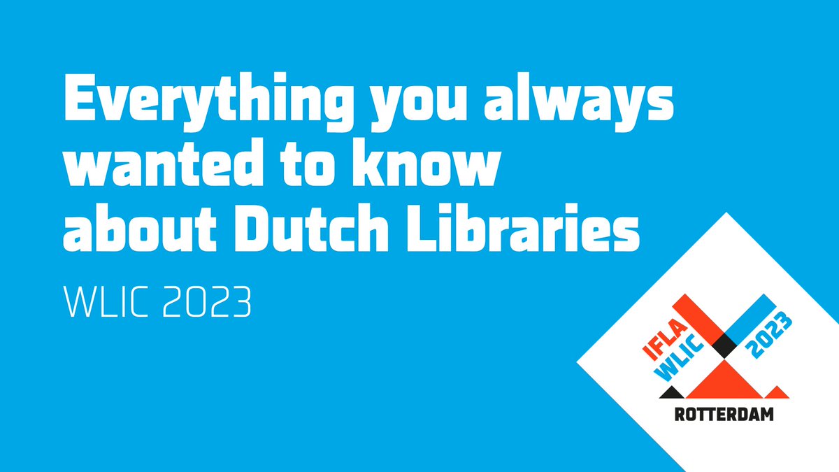 Ready to immerse yourself in the fascinating world of #DutchLibraries? Watch this video for some inspiring stories and creative innovations straight from the heart of the Dutch library network!

youtu.be/hSAdEo9zJ9U

#WLIC2023 #Rotterdam