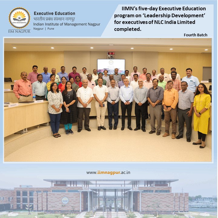 IIMNagpurIndia's tweet photo. The IIM Nagpur’s Executive Education successfully conducted 'Leadership Development' Program for the fourth batch of Neyveli Lignite Corporation India Limited (NLC) executives.

#iimnagpur #executiveeducation #certificatecourse  #leadershipdevelopment #4thbatch #NLCexecutives https://t.co/zNY6DVAOqv