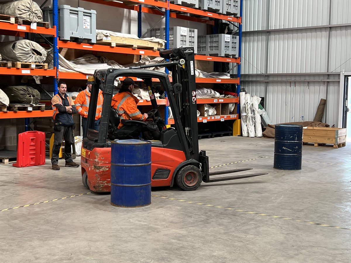At All About ME training is the key for a successful team. This week our team are learning how to drive our counterbalance forklift.