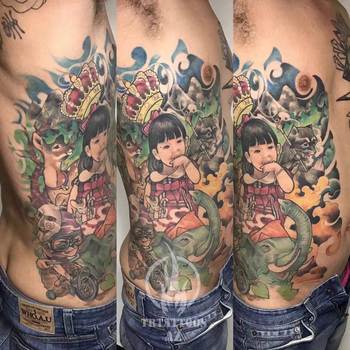gavinlee_522's tweet photo. The tattoo on the right side of my upper body is a tribute to my daughter's 3rd birthday. After the divorce, my daughter lives with my ex-wife while I provide child support every month and visit her once a week. https://t.co/dF2SE9FB3P
