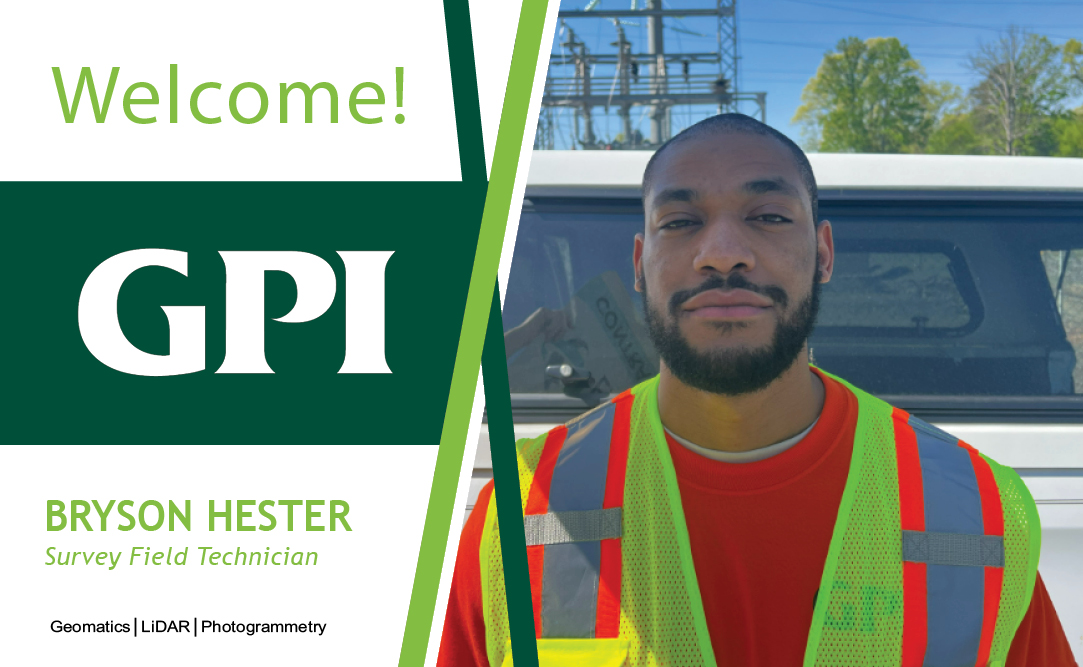 We are thrilled to announce that Bryson Hester has joined GPI Geospatial as our newest Survey Field Technician, working out of our NODA office. Welcome aboard, Bryson!