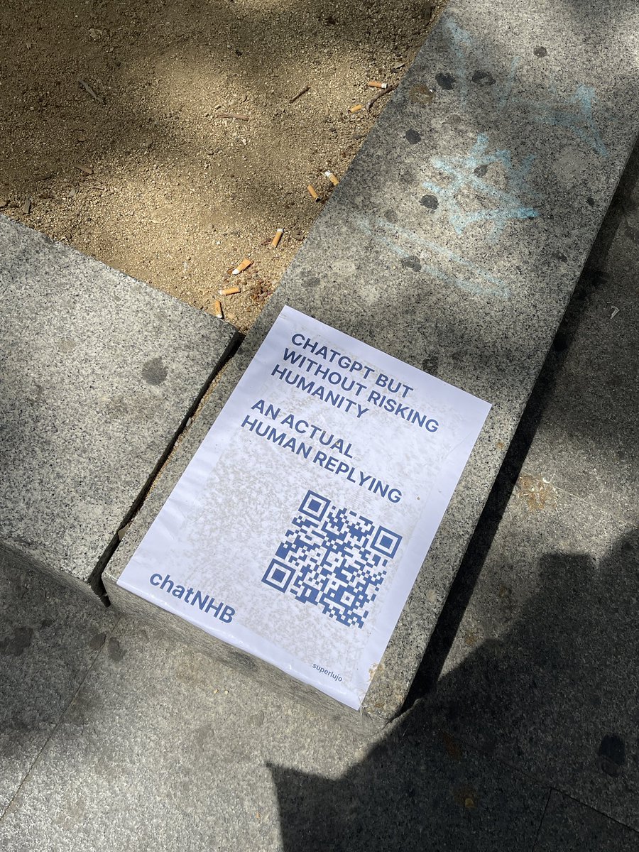 sarafdez's tweet photo. A human alternative to ChatGPT? Interesting 👀 @chatNHB will you save the world? #ChatGPT #ChatNHB https://t.co/HDYOIHyudU