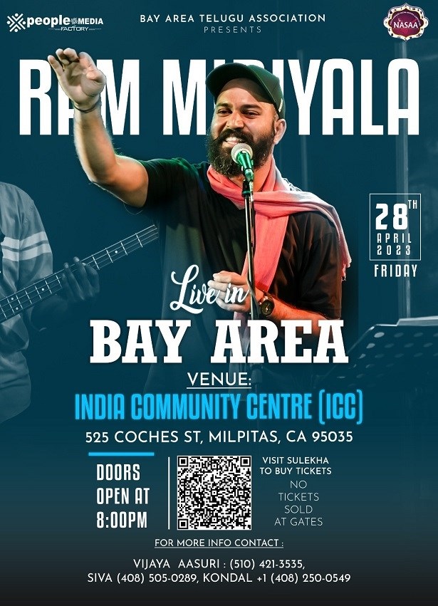 Bay Area, hello! Ram Miryala, a Singer, Will Perform Live For You!

Tickets are now offered on Sulekha!

Book Your Tickets Here: sulekha.com/rm

#RamMiriyala #rammiriyala #rammiriyalasongs #1MinMusic #RingaRinga #singer #composer #telugu