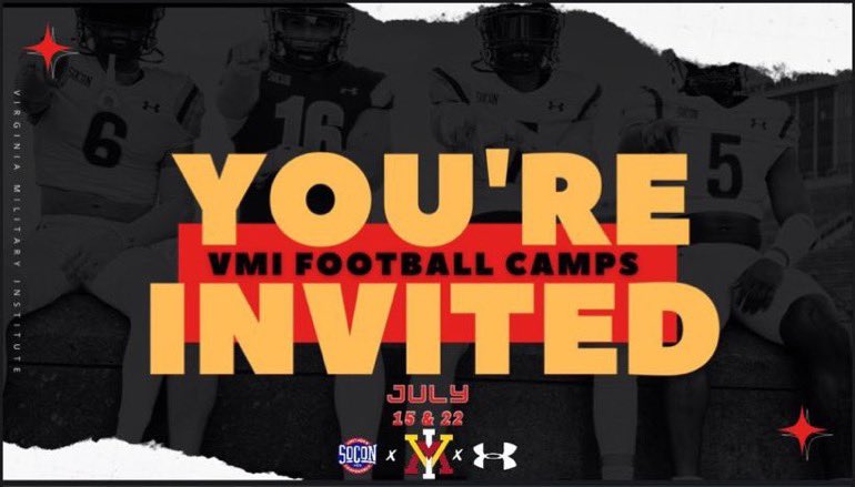 Thank you @CoachHamp__ for the camp invite🙏🏼 @FARONSCARBERRY @donnelllbrown @BradenRatcliffe @VMI_Football