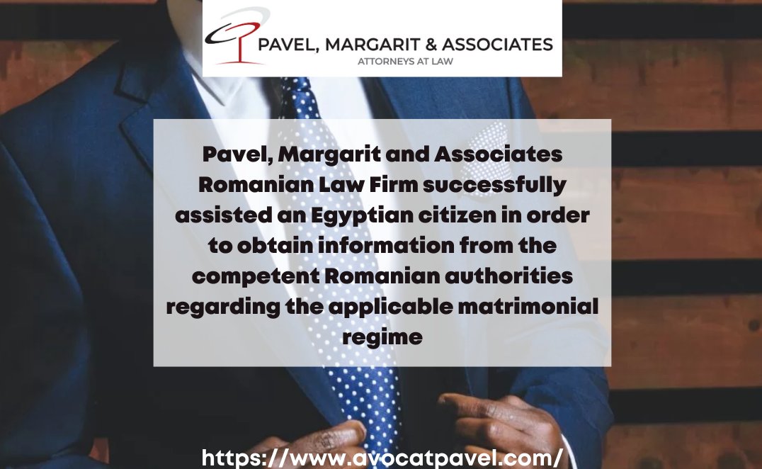 Our team recently assisted an Egyptian citizen in obtaining information from the Romanian Embassy in Qatar and the Civil Status Authority in Romania regarding the applicable matrimonial regime. 
#matrimonialregime #familylaw #civillaw #RomanianEmbassy #StateofQatar #CivilStatus