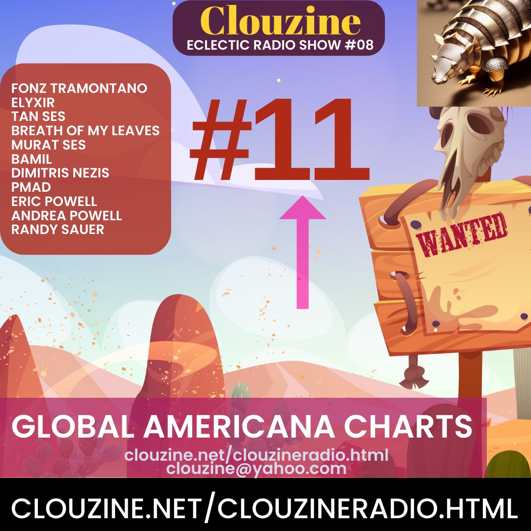 clouzine's tweet photo. @clouzine #EclecticRadioShow #Episode08
Global Americana Charts Update
19 Notches Up from #30 --> #11 https://t.co/7V7ts3Kf0A