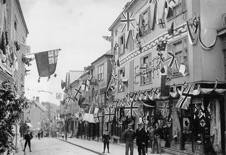 With the upcoming Coronation this year, it has been fascinating to look back at the images produced during previous celebrations for other Monarchs. This was taken during the Edward Vll Coronation Celebrations, in the High Street, 1902.