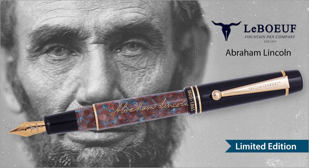 FtnPenHospital's tweet photo. LeBoeuf's Abraham Lincoln Limited Edition celebrates the life of one of the world's most admired figures! 🎩
https://t.co/EN4v0y8VtT
#lincoln #limitededition #presidentsoftheunitedstates #uspresidents #writing #fountainpen #fountainpenlovers #fountainpengeeks #fph https://t.co/AIeg00fCwo