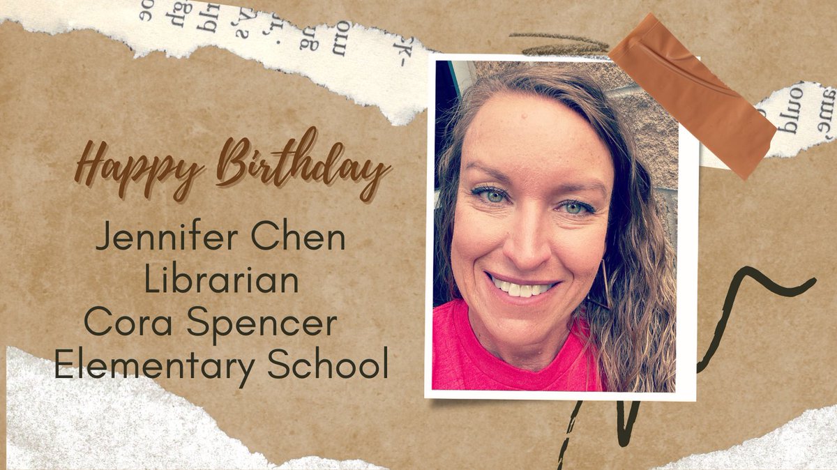 MISDLibServ's tweet photo. A very Happy Birthday to you Jennifer!  Hope you have a fantastic day! #MISDLibLove @SpencerBroncos https://t.co/BRZlnlNLR0
