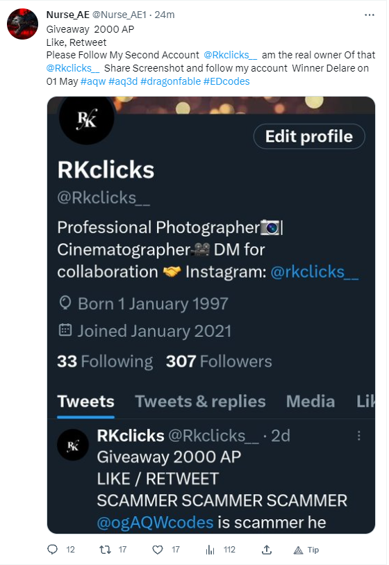 OG Heromart Code Seller tweet media