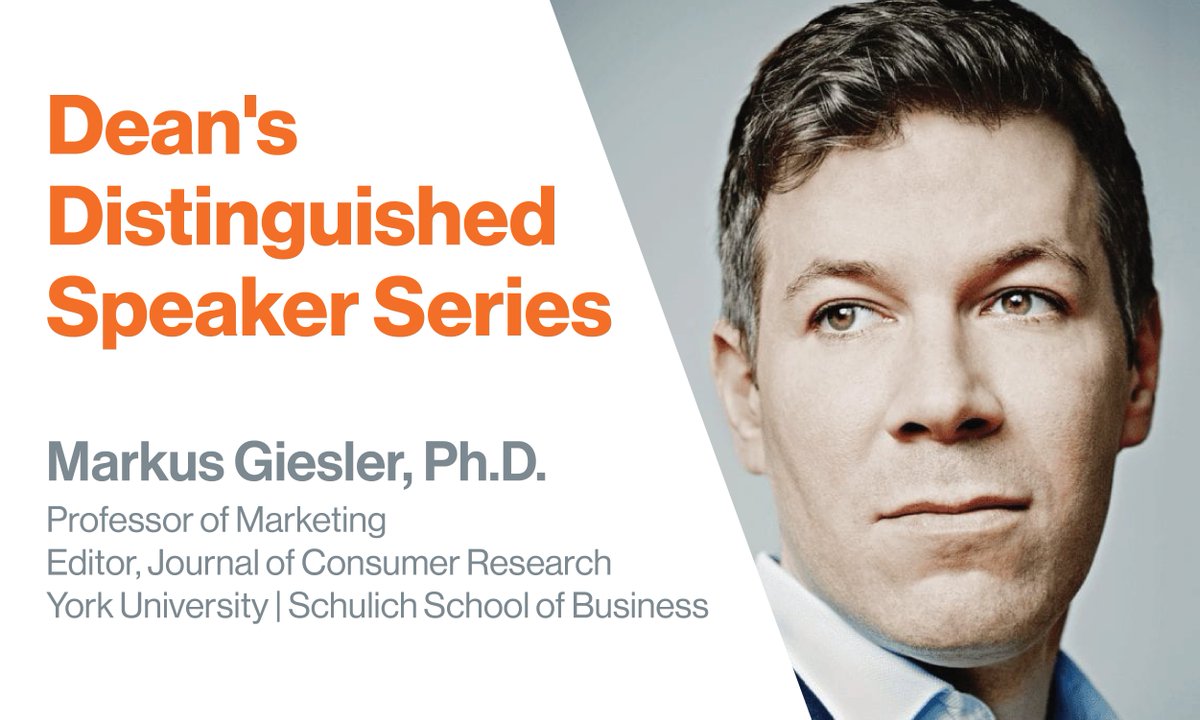 Dean’s Distinguished Speaker Series this Friday! 

Markus Giesler from <a href="/SchulichSchool/">Schulich School of Business</a> will discuss Consumer Culture Theory (CCT) and how solidarity influences our consumption choices at 11 a.m. this Friday!

Sign up now, bit.ly/3AyIvyl

#SaundersCollege #RIT