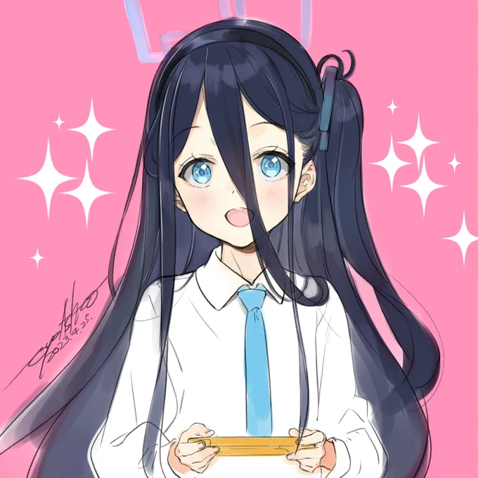 アリスちゃん。アニメ塗りっぽくしようとして途中で諦めたパターン 