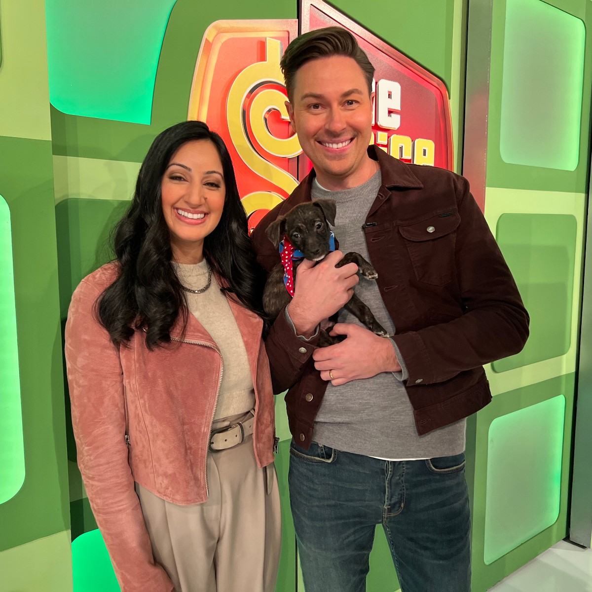 CBSLuckyDog's tweet photo. #LuckyDog fans unite! โจ
Today, Eric and Rashi stop by the iconic set of @PriceIsRightย in celebration of #PetAdoptionWeek with a cute rescue puppy named Besos from @spcaLA! Tune into CBS this morning to watch! ๐พ https://t.co/8HaOP9O7rI