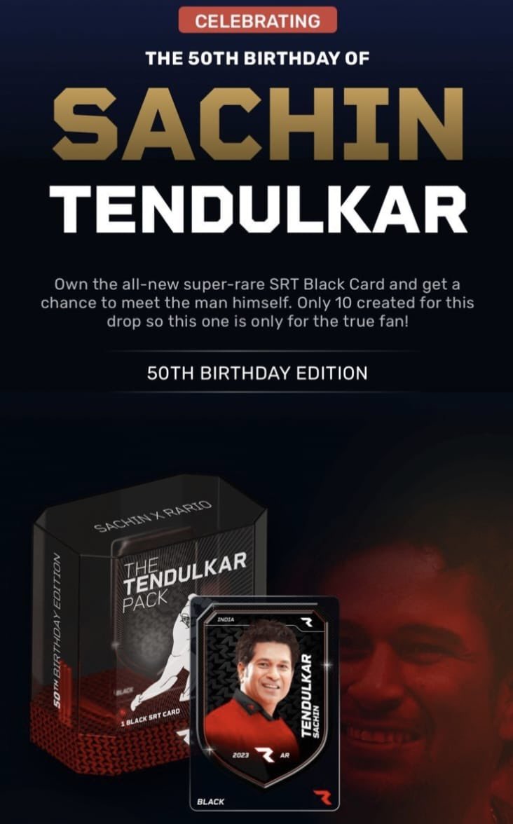 I can't believe it! The limited edition Tendulkar card is already sold out! I was hoping to add it to my collection. 
<a href="/rariohq/">Rario</a> 
#SoldOut #collab
