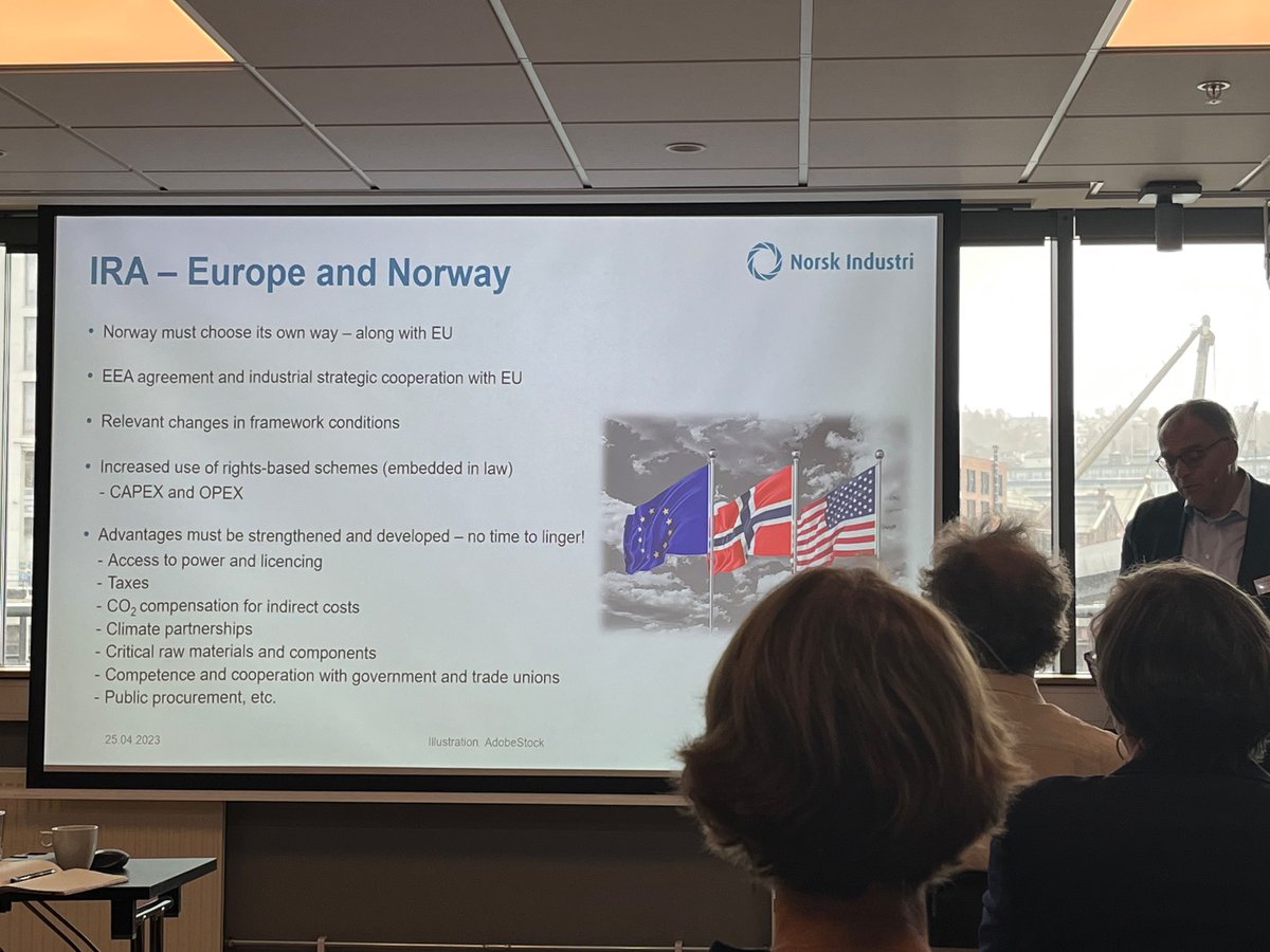 The US Inflation Reduction Act is a game changer and might skew industries like the battery value chain from Europe to North America, according to Ole Børge Yttredal <a href="/NorskIndustri/">Norsk Industri</a> at SFI Metal Production seminar