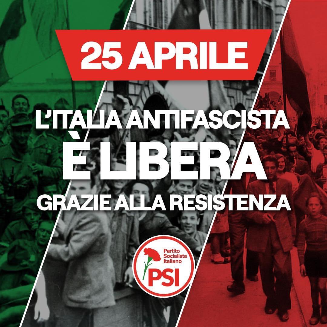 L’Italia è libera e antifascista 🇮🇹
Buon #25Aprile!
<a href="/PartSocialista/">PSI Official</a>