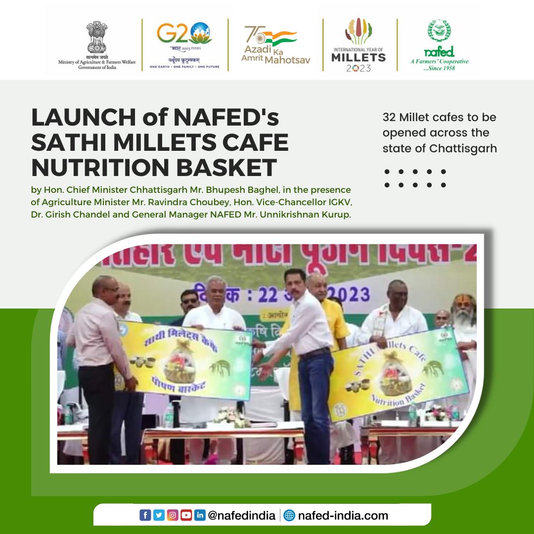 nafedindia's tweet photo. #millet #millets2023 #milletsfarm #nafed #agricultureandfarming #iym #iyom #iym2023 #nutrition #Nutritionbasket https://t.co/ZrxHuuPmY6