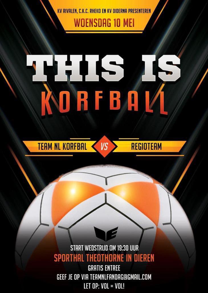Woensdag 10 mei komt <a href="/teamnlkorfbal/">TeamNL Korfbal</a> voor een fandag naar onze regio. Gezamenlijk met <a href="/DVOkorfbal/">DVO/Transus</a> , <a href="/oostarnhemlive/">Korfbalvereniging Oost-Arnhem Livescore</a> en <a href="/CKVSpirit/">CKV Spirit</a> stellen we een regioteam samen. ledereen levert 4 spelers. Namens ons versterken Danique, Lynn, Bas van den Bos en Vincent het regioteam.

#kvzkorfbal