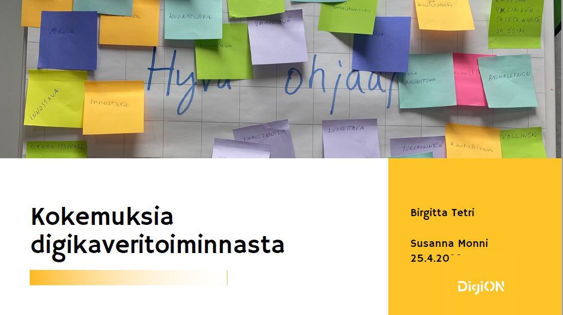 jarveev_'s tweet photo. @birgitta_tetri ja @SusseMo kertoivat digikaveritoiminnasta sekä digituen laadun, lähipiirin sosiaalisen tuen ja vertaistuen merkityksestä digitaitojen oppimisessa. #DigiON #VoimaProfi @STNDigiIN #digikaveri #internetminäpystyvyys #lähitoimijuus #digitaidot #digitaalinenlukutaito https://t.co/LhrPMQeWkX