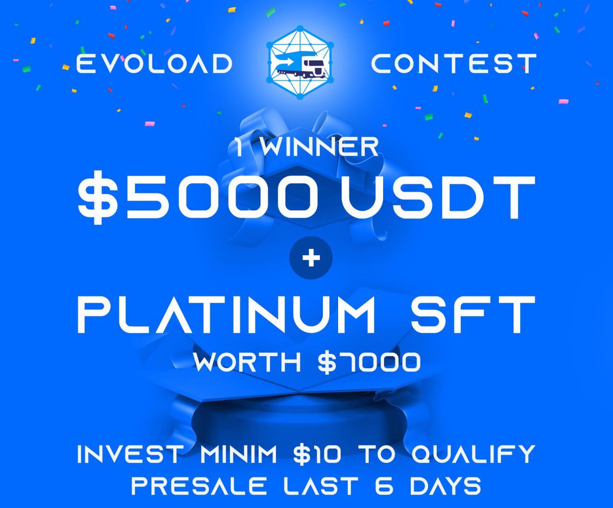 <a href="/Evoload/">Evoload 🚚</a> 🔥 
 
🚚 Revolutionize logistics with Evoload's cutting-edge blockchain tech! 💻 
 
🌱 Invest $10 for a chance to WIN $5000 USDT + Platinum SFT worth $7k with utility! 🌱
 
⚡️Time is running out! 
 
1️⃣ Fill out our Google form with your wallet address -