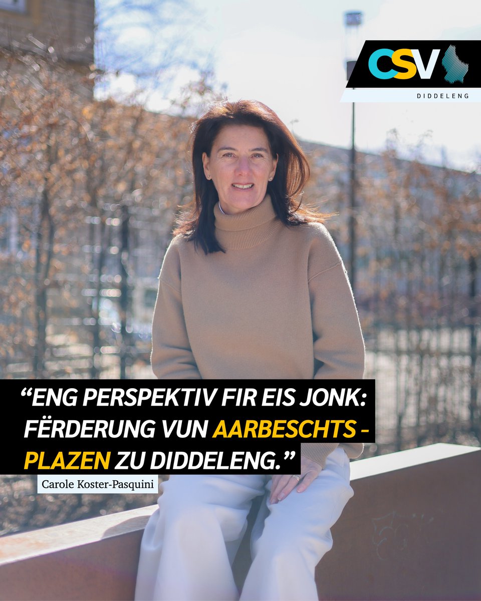 CSVDiddeleng's tweet photo. Haut stellen mir iech d'Carole KOSTER-PASQUINI fir. Mat engem perspektiven Message!
MÉI NO. MÉI DIDDELENG. MÉI BEWEEGEN.
#csvdiddeleng #gemengenwalen2023 #echkawielen #jepeuxvoter #ichkannwaehlen #icanvote https://t.co/pnzNQqSkk5