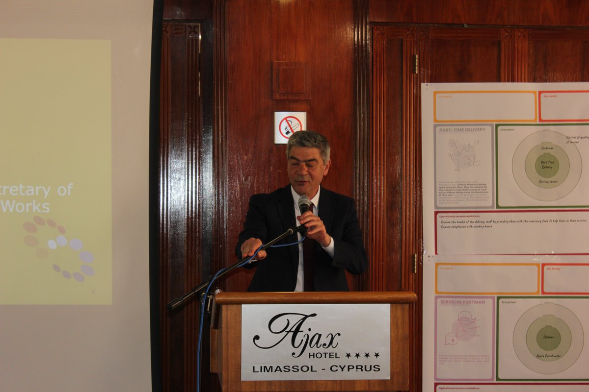 TheWorldofWork1's tweet photo. Mr. Giannis Nikolaides, Permanent Secretary of the @MinTCWCy, started with a welcome address to all the participants of the #SDCProject – 4th Physical #Workshop, & thanked @CyprusPost for the organization of such an important event. https://t.co/a37mlBkLkX