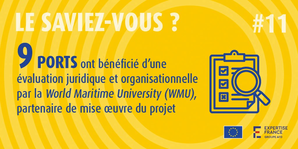#LeChiffreDuJour🔢| Fin du projet de l'#UE🇪🇺WeCAPS mis en oeuvre par <a href="/expertisefrance/">Expertise France</a>🇫🇷
Continuons notre série sur les résultats du projet en #Afrique de l'Ouest &amp; du Centre, l'occas° de mettre en avant l'engagement des partenaires tels que la <a href="/WMUHQ/">World Maritime University</a> 🇸🇪
➕wmu.se/project/wecaps