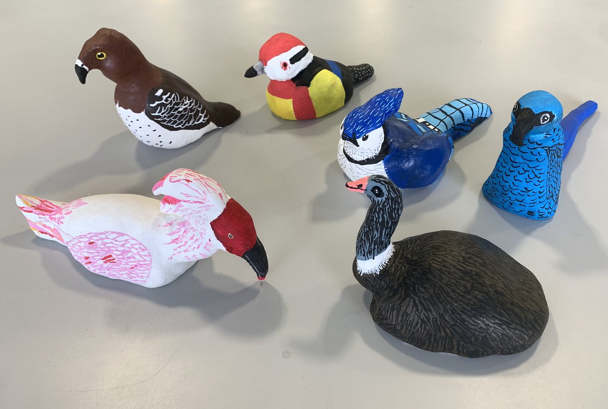 MrsRamosVirley's tweet image. So pleased with the diversity of these Grade 6 ‘birds of the world’ sculptures #artteaching #artED #sculpture #teachingart #artteachersoftwitter #Creative