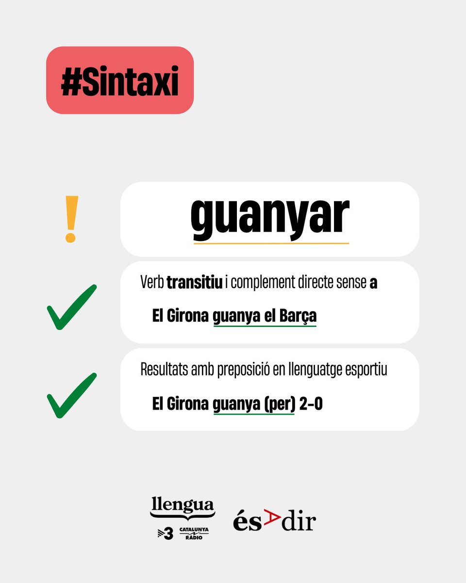 LlenguaTV3CR's tweet photo. 💏 Avui, els detalls de la relació d'amor-odi del verb 'guanyar' i les preposicions
🔗https://t.co/9F2stWa718
#LlenguaTV3CatRàdio #Sintaxi https://t.co/aTojEFFzJL