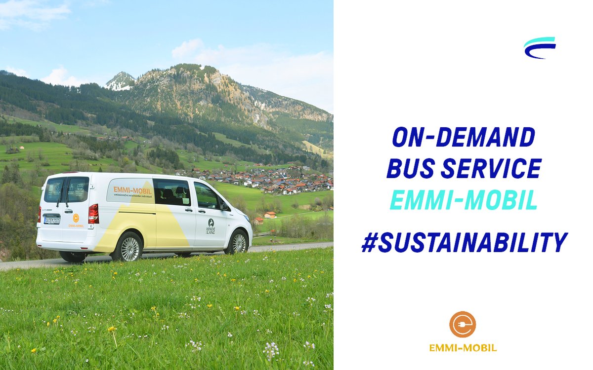 Together with system operator <a href="/ioki_mobility/">ioki</a> , we enable door-to-door travel in Bad Hindelang
with the #electric on-demand service EMMI-MOBIL from our partner Komm Mit Reisen. 🐄⛰️Conveniently bookable via the EMMI-MOBIL App. #mobility #Tourismus #sustainable