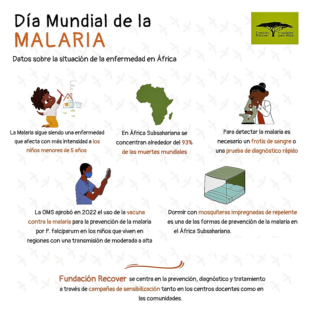 África soporta el 95% de los casos de paludismo del mundo y el 80% de las muertes ocurren en niños menores de 5 años. Con nuestros proyectos buscamos sensibilizar y alcanzar a 1360 niños y niñas en el centro de Camerún. ¿Nos acompañas? 
fundacionrecover.org/colabora/
#paludismo
