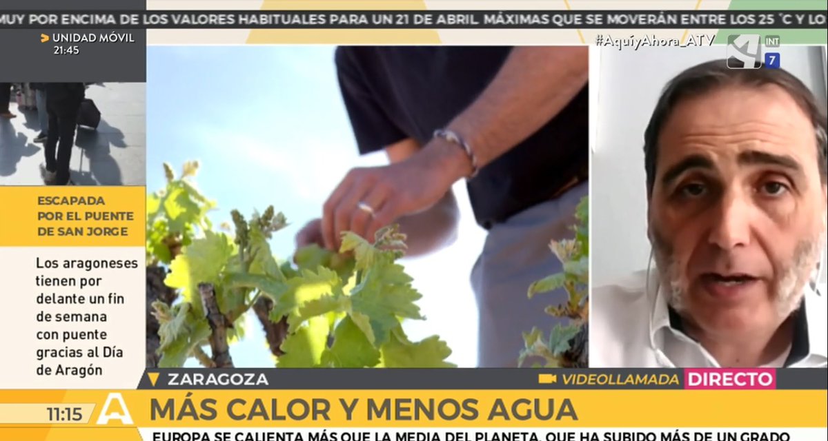 A este déficit de precipitaciones natural, típico de nuestro #clima, se superpone un incremento de las temperaturas que ya no es tan natural; corresponde a un efecto humano por la emisión de gases de efecto invernadero.
Sergio Vicente en <a href="/aragontv/">Aragón TV</a> 👇
alacarta.aragontelevision.es/programas/aqui…