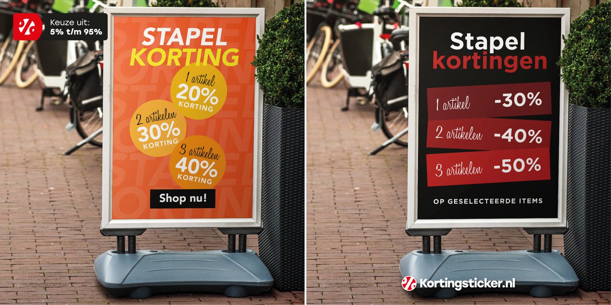 kortingsticker tweet picture