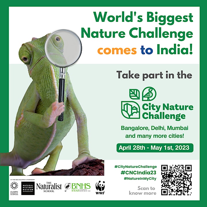 Are you & your phone ready to explore your city's biodiversity this weekend? The #CityNatureChallenge is being held over 4 days (Fri 28 April to Mon 1 May). In India, thousands of enthusiasts are going to help uncover their city's nature secrets. Will you be one of them?
+