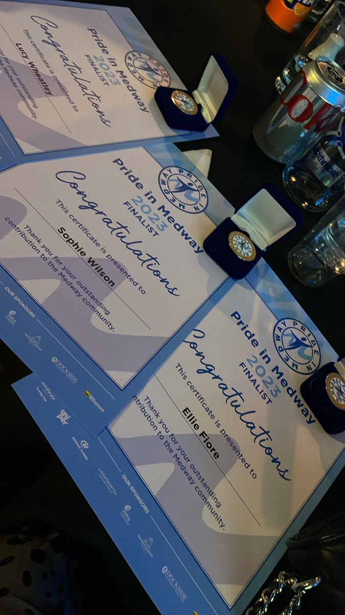 ylfcharity's tweet photo. Congratulations to Ellie, Sophie and Lucy for receiving their awards at the Pride in Medway Awards on Friday night!
They were honoured for their exceptional contribution to the Medway community and everyone at YLF are extremely proud and grateful to have them as part of our team! https://t.co/WHs2FbdtKO