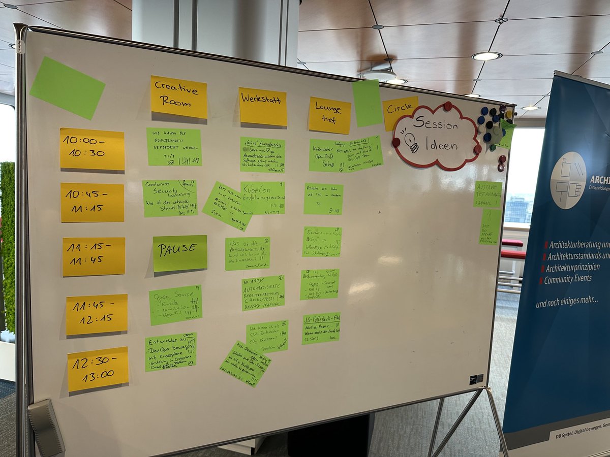Morl99's tweet photo. Und schon ist das Sessionboard gut gefüllt :) #TingCamp @DB_Skydeck @dbsystel https://t.co/E8X7wxFQf6