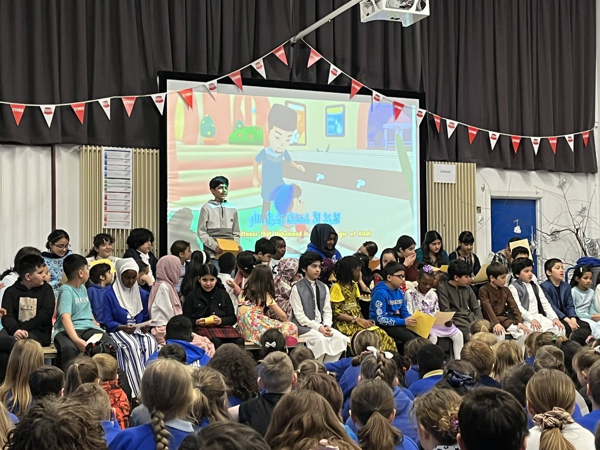 CoedGlas2023's tweet photo. Beautiful assembly from our KS2 pupils about the celebration of Eid. #EidMubarak 🌙 @CoedGlas https://t.co/JSm3ZbIXz8