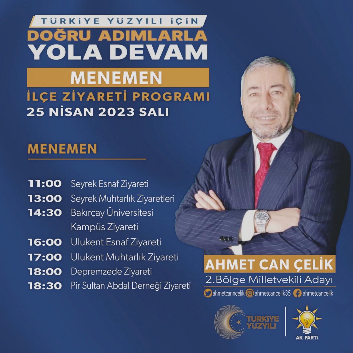 Bugün Kuzey’in Yıldızı📍Menemen ilçemizdeyiz. 🙋🏻‍♂️

#İzmirİçinHemenŞimdi
#DoğruAdımlarlaYolaDevam