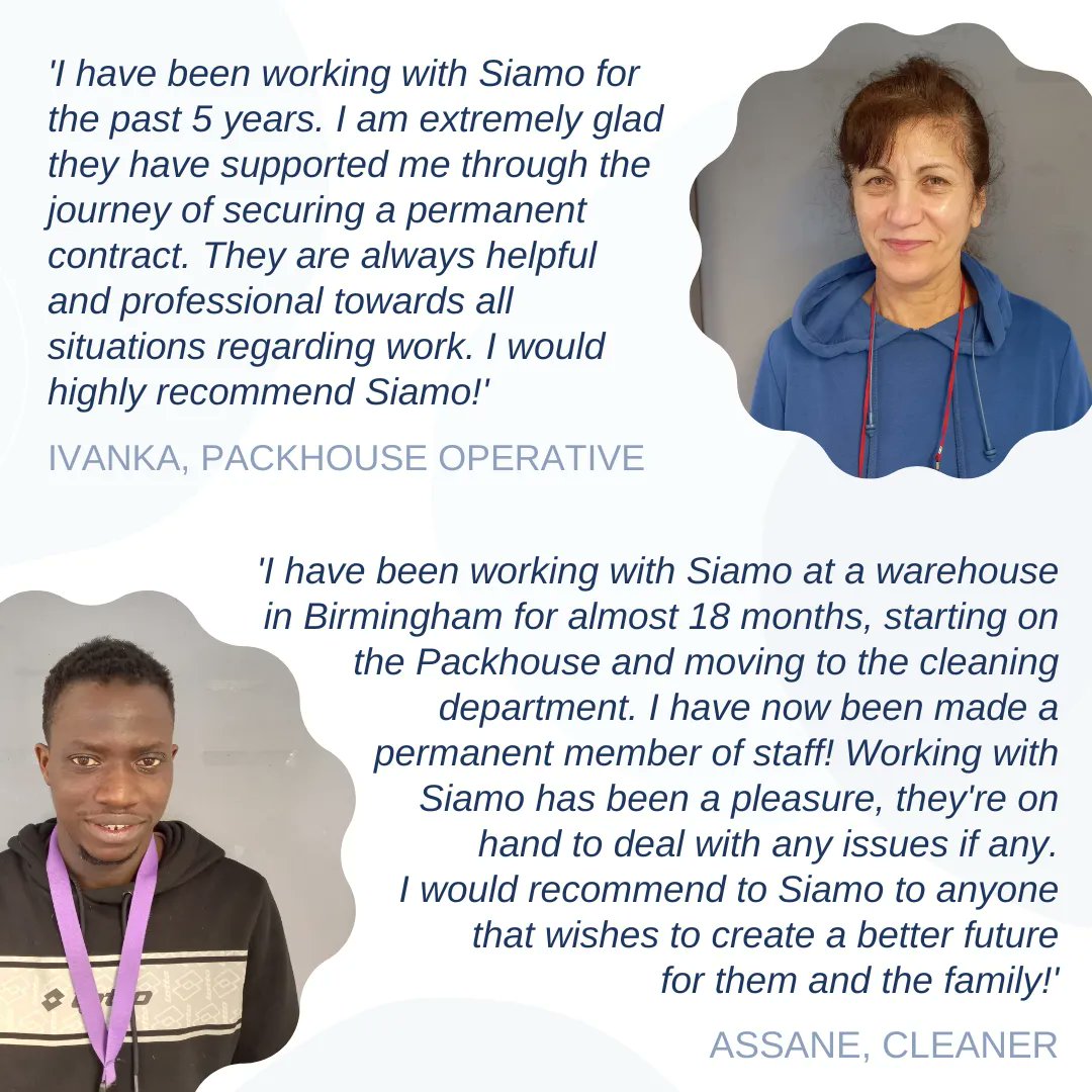 SiamoGroup_UK's tweet image. Congratulations to Ivanka and Assane on your Temp to Perm success!🥳

Thank you both for all of your great work whilst working with us, we wish you the best of luck in your permanent positions!👏

#PermanentWork #TemptoPerm #Birmingham #Birminghamjobs