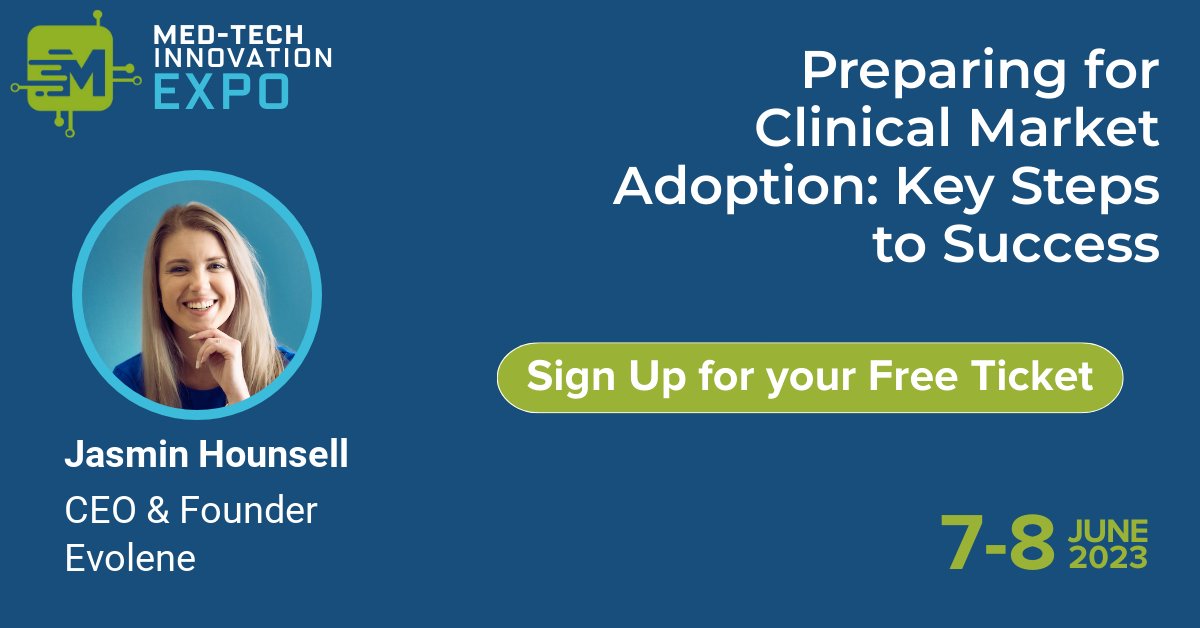 Join <a href="/JasminHounsell/">Jasmin Hounsell</a> CEO &amp; Founder <a href="/evoleneltd/">Evolene</a> as she addresses some key steps entrepreneurs can make to ensure they are ready to take their #medicaldevices to the next phase. 

Register here: ow.ly/lM5e50NLwTO 

#MedTechExpo #medtech #medtechUK