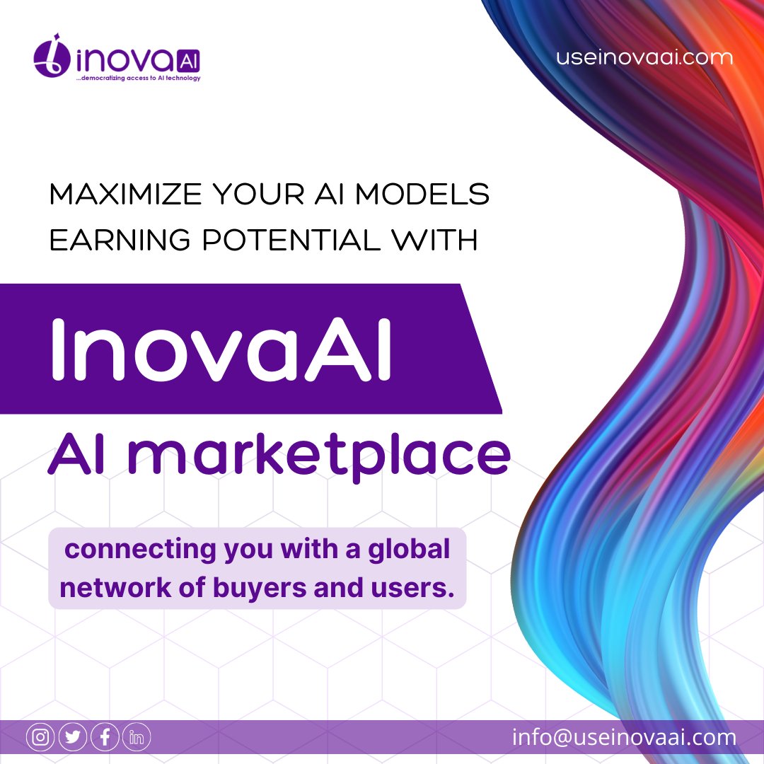 useinova_ai's tweet photo. InovaAI is a cutting-edge AI marketplace for Africans on a mission to democratizing access to AI technology. https://t.co/eDrUIJNfAy