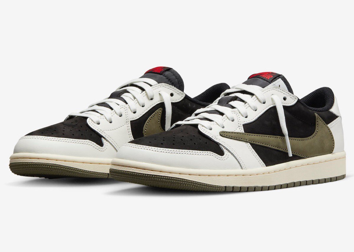 Travis Scott × Nike Wmns Air Jordan 1 Low OG SP “Medium Olive”が 